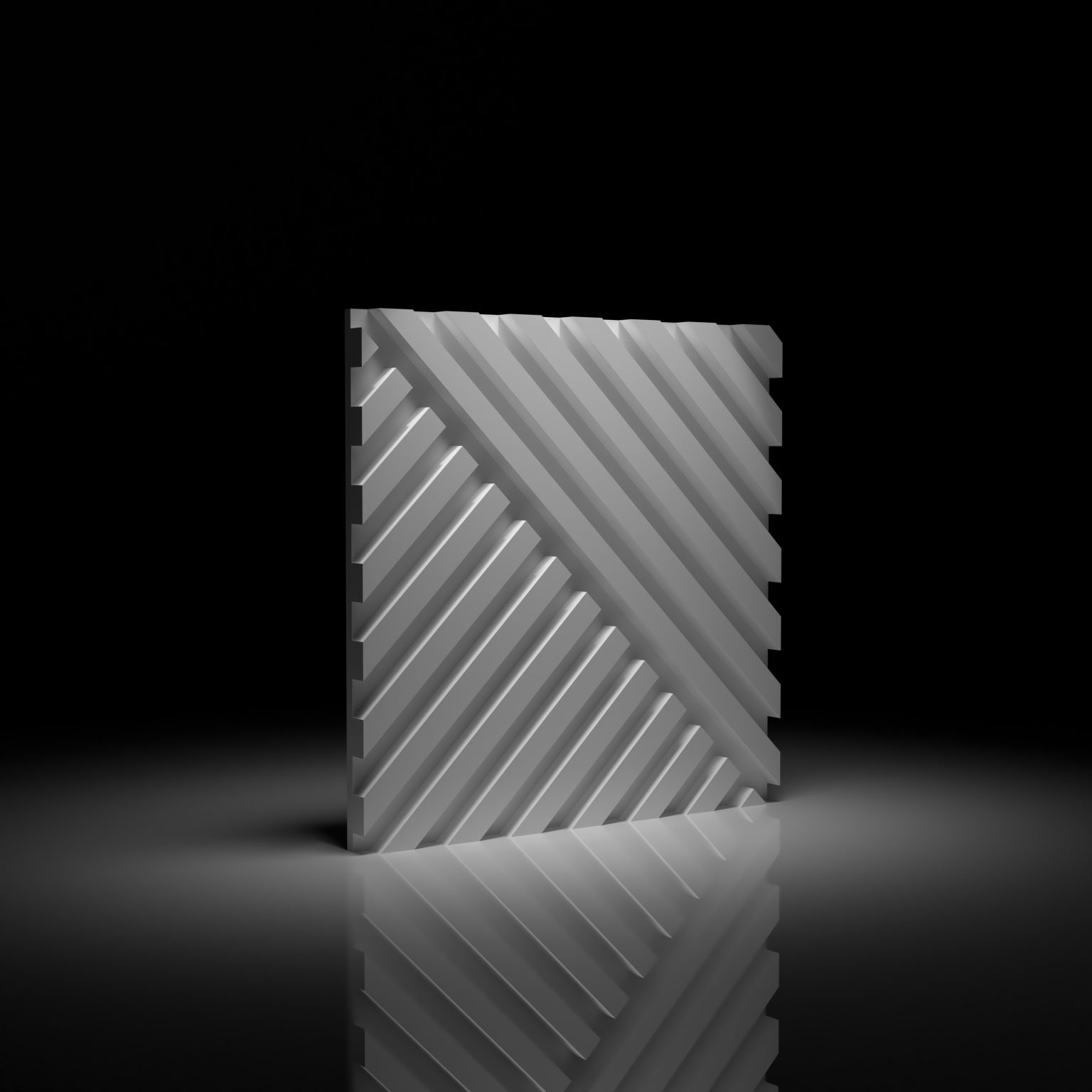 My-Space 3D decorative gypsum lamella panels, available in different textures and patterns, perfect for adding depth and elegance to your walls.