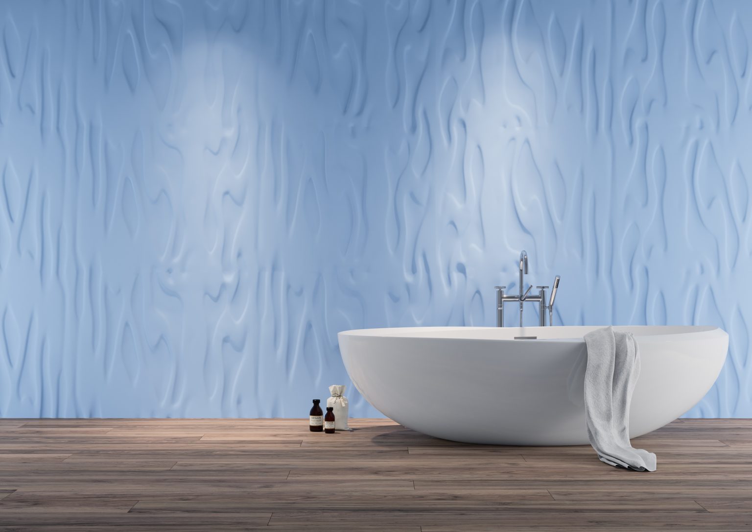 My-Space 3D decorative gypsum lamella panels, available in different textures and patterns, perfect for adding depth and elegance to your walls.