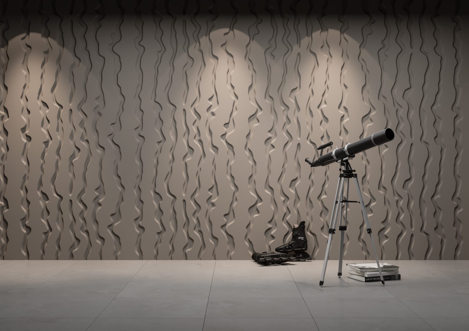My-Space 3D decorative gypsum lamella panels, available in different textures and patterns, perfect for adding depth and elegance to your walls.